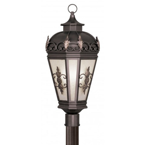 Livex Lighting Berkshire 3 Light Bronze Outdoor Post Lantern