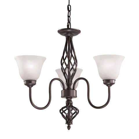 Santa Fe 3 Light Chandelier  In Oil Rubbed Bronze