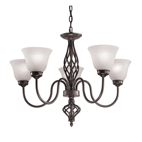 Santa Fe 5 Light Chandelier  In Oil Rubbed Bronze