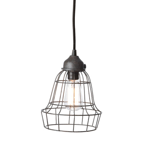 Wire Barrel 1 Light Pendant In Brown