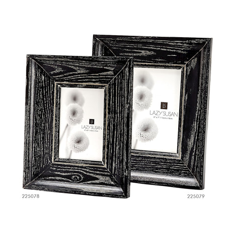 Cerused Black Convex 4x6 Frame