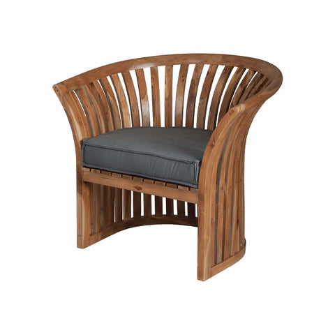 Teak Barrel Chair Cushion In Cream