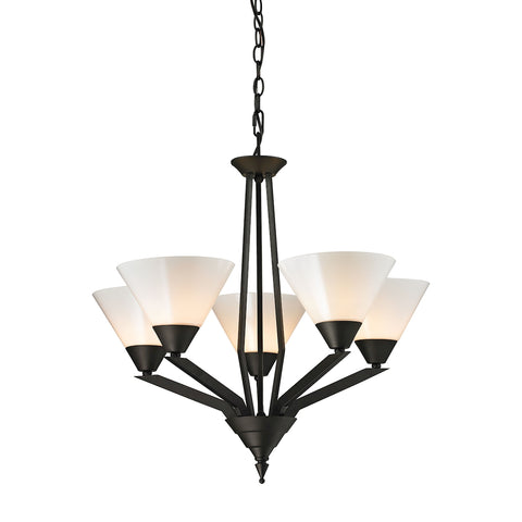 Tribecca 5 Light Chandelier In Oil Rubbed Bronze