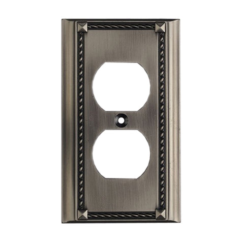 Clickplates 2-Socket Single Plate In Antique Platinum