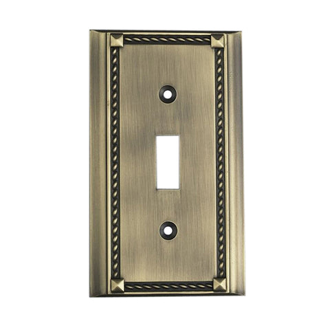 Clickplates Single Switch Plate In Antique Brass