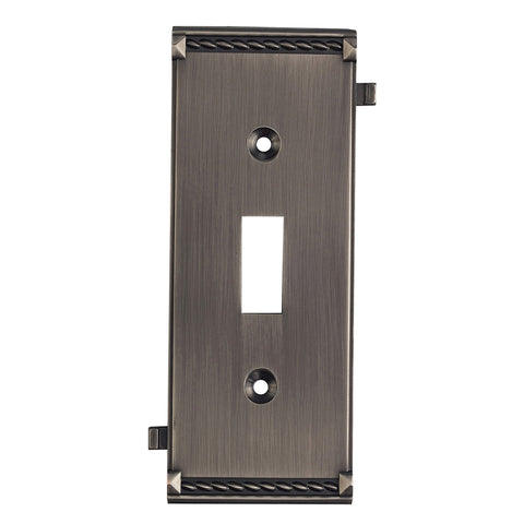 Clickplates Middle Switch Plate In Antique Platinum