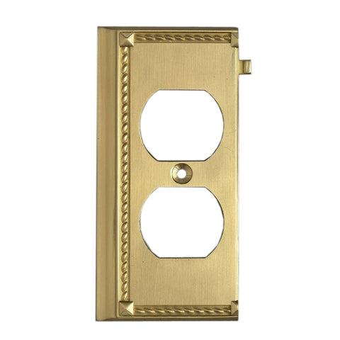 Clickplates 2-Socket End Plate In Brass