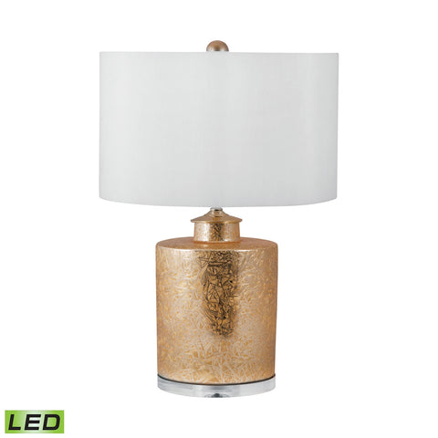 Glam Ceramic Cylinder LED Table Lamp