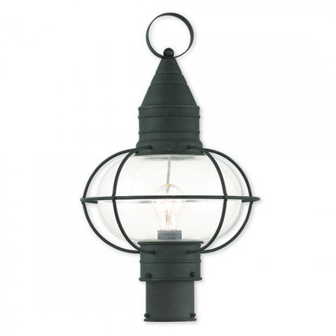 Livex Lighting Newburyport 1 Light Black Outdoor Post Lantern