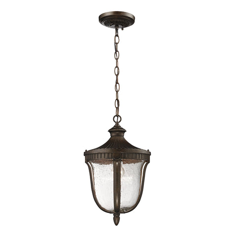 Worthington 1 Light Outdoor Pendant In Hazlenut Bronze