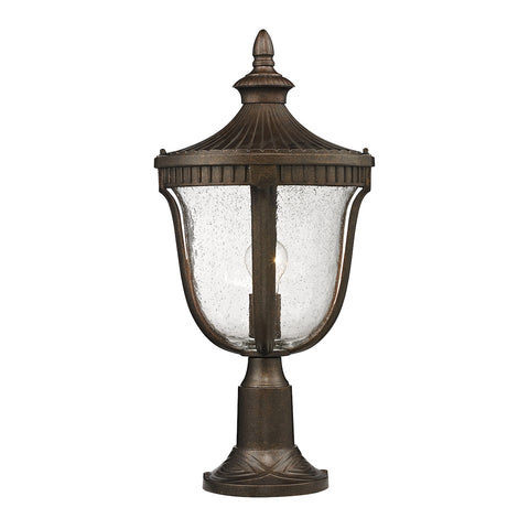 Worthington 1 Light Outdoor Post Lamp In Hazlenut Bronze