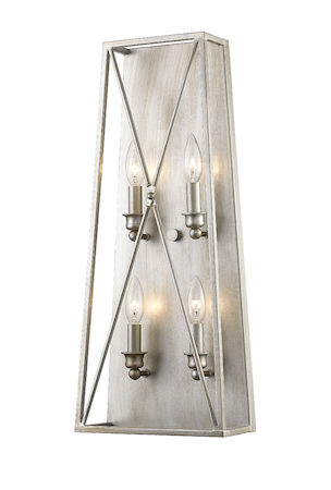 Z-Lite Tressle 4 Light Wall Sconce 447-4S-AS