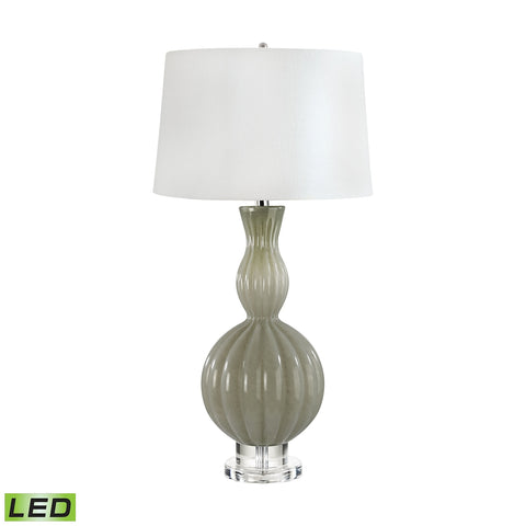 Glass Gourd LED Table Lamp In Taupe