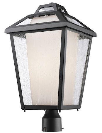 Z-Lite Memphis Outdoor 1 Light Outdoor Post Mount Light 532PHBR-BK