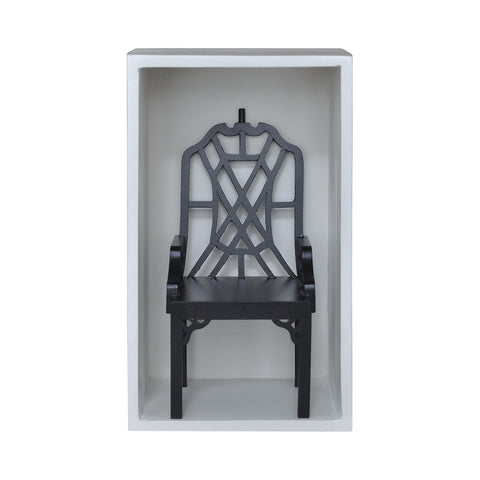 Garden Chair Shadow Box In Grain De Bois Noir