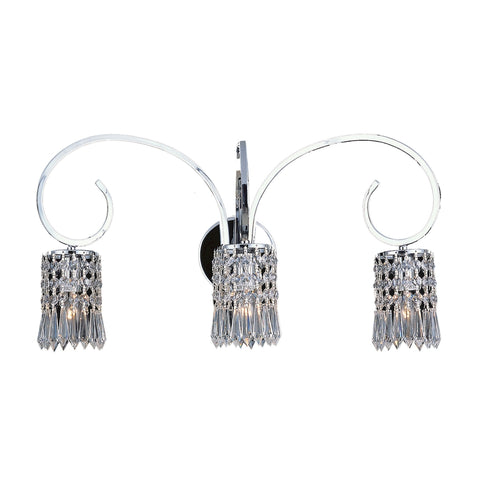 Optix 3 Light Wall Sconce In Chrome