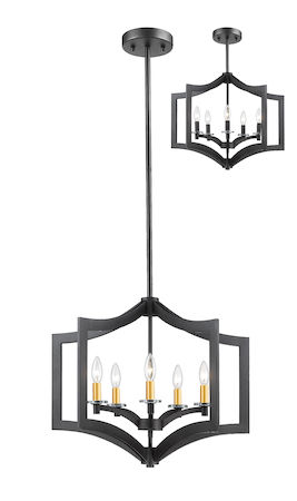 Z-Lite Zander 5 Light Pendant 6008-5BRZ