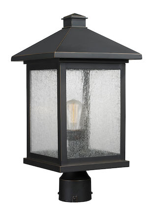 Z-Lite Portland 1 Light Post Mount Light 531PHBR-ORB