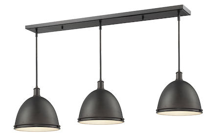 Z-Lite Mason 3 Light Island/Billiard Light 708P13-3BRZ