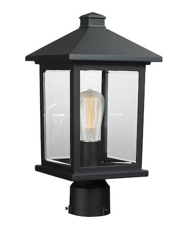 Z-Lite Portland 1 Light Post Mount Light 531PHMR-BK