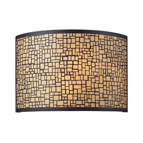 Medina 2 Light Vanity In Aged Bronze With Amber Diffuser