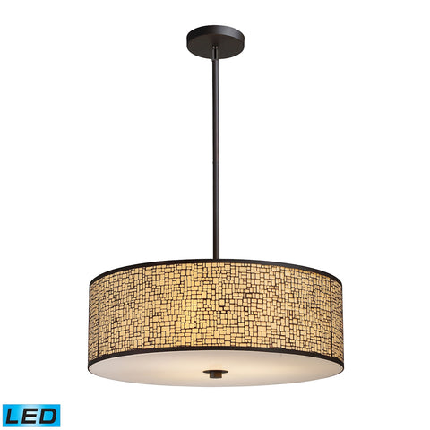Medina 5 Light LED Pendant In Aged Bronze