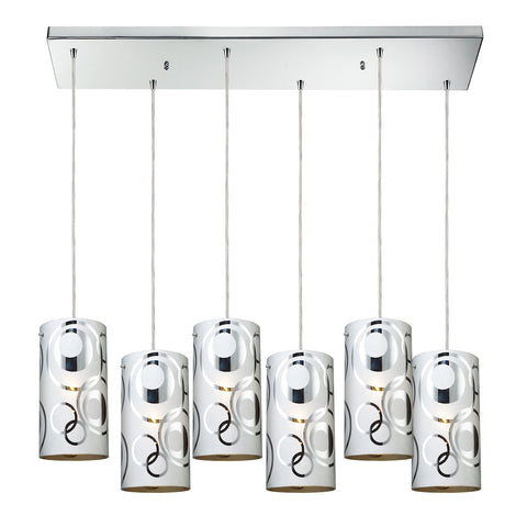 Chromia 6 LED Light Pendant In Polished Chrome