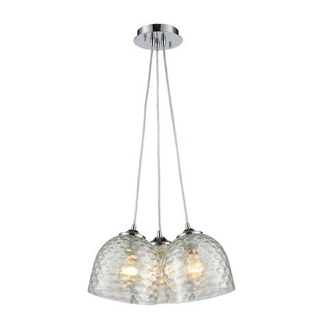 Viva 3 Light Pendant In Polished Chrome