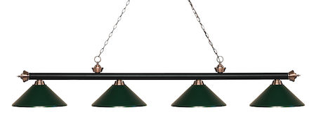 Z-Lite Riviera 4 Light Island/Billiard Light 200-4MB+AC-MDG
