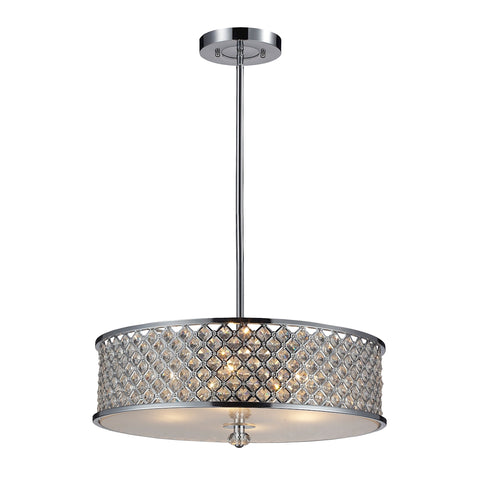 Genevieve 4 Light Pendant In Polished Chrome