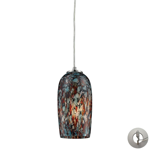 Collage 1 Light Pendant In Satin Nickel - Includes Recessed Lighting Kit