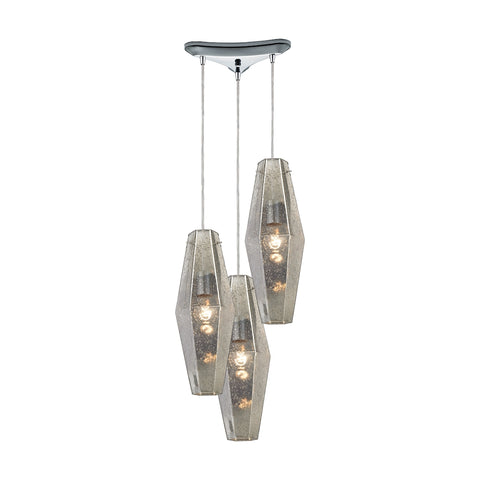 Pelham 3 Light Pendant In Polished Chrome