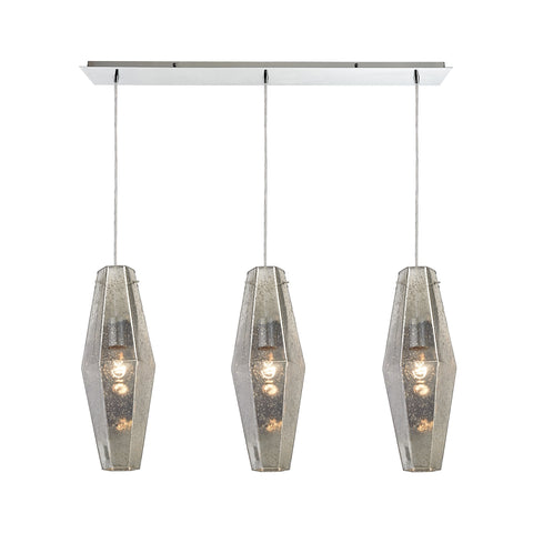 Pelham 3 Light Pendant In Polished Chrome