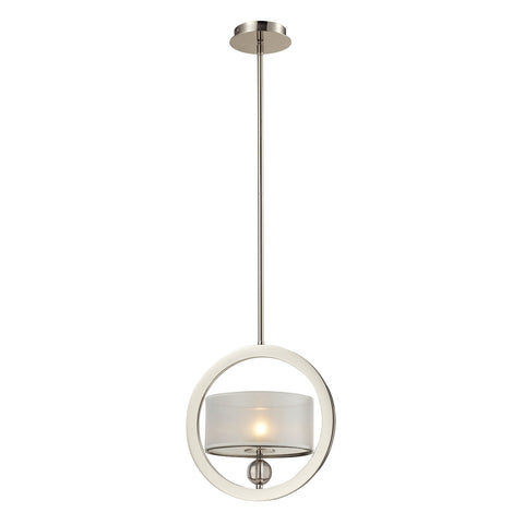 Corisande 1 Light Pendant In Polished Nickel