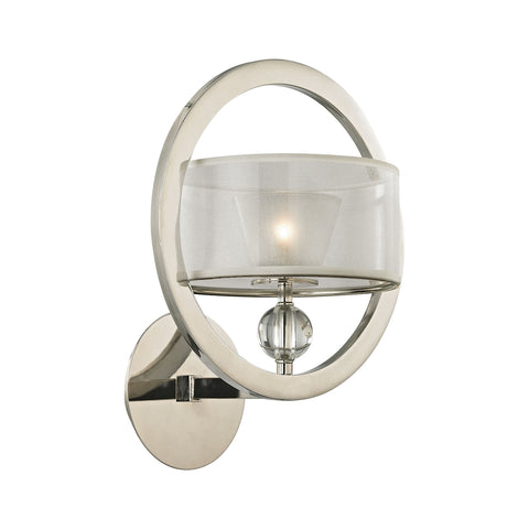 Corisande 1 Light Wall Sconce In Polished Nickel