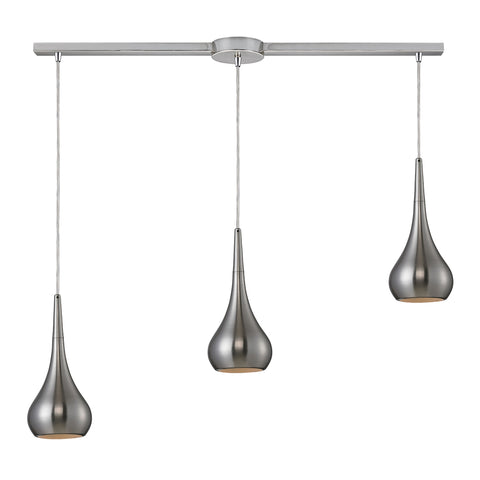 Lindsey 3 Light Pendant In Satin Nickel