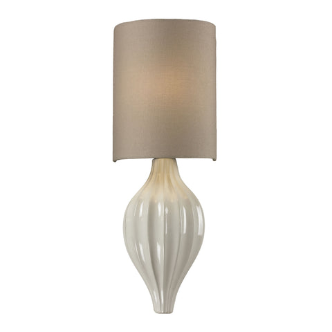 Lilliana 1 Light Wall Sconce In Cream And Aged Bronze