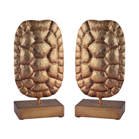 Gold Turtle Shells On Stand