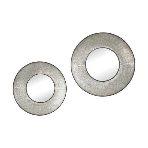 Choptank Metal Framed Wall Mirrors In Oxidized Aluminum - Set Of 2