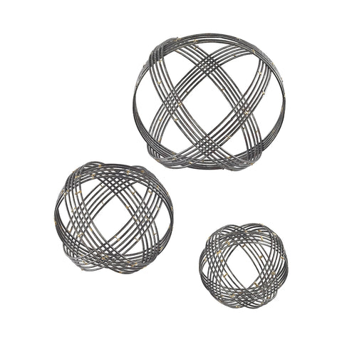 Warp Wall Decor In Soldered Raw Iron - Set of 3