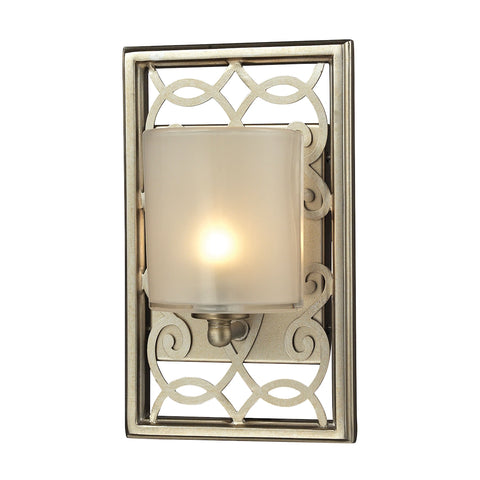 Santa Monica 1 Light Vanity In Aged Silver