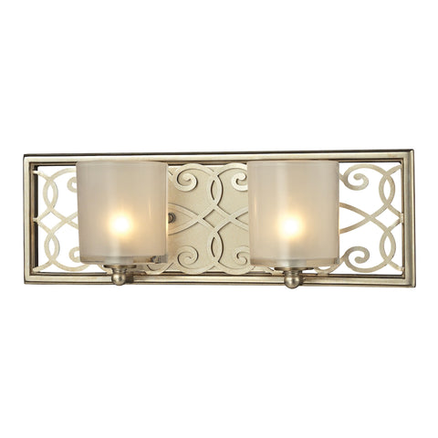 Santa Monica 2 Light Vanity In Aged Silver