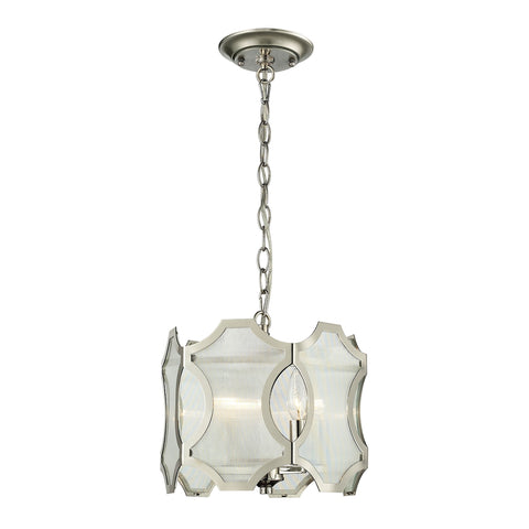 Benicia 3 Light Pendant In Polished Nickel