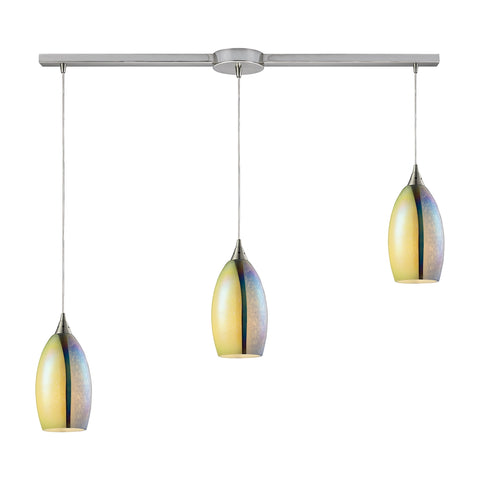 Horizon 3 Light Pendant In Satin Nickel