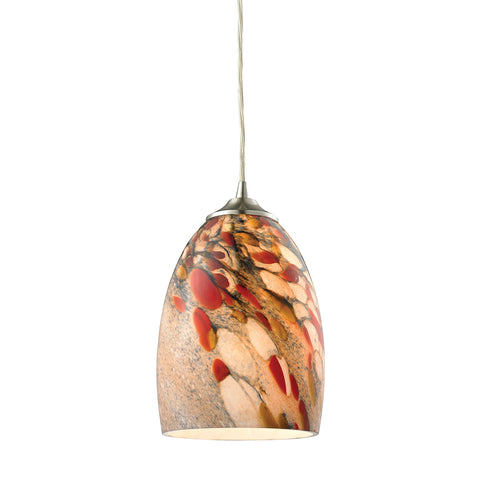 Garden Breeze 1 Light Pendant In Satin Nickel