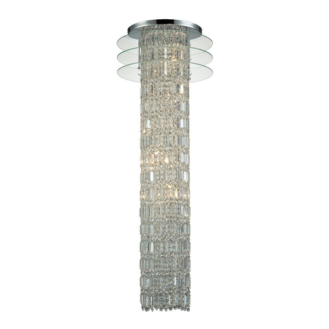 Zoey 6 Light Chandelier In Polished Chrome And Clear Crystal