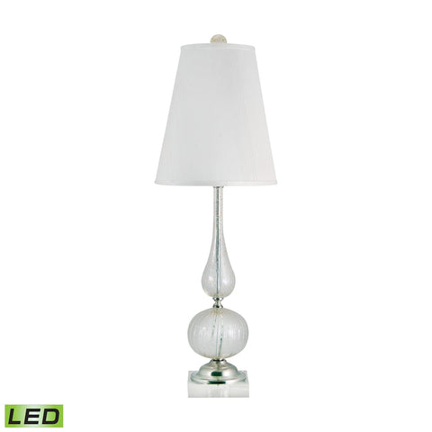 Serrated Venetian Glass LED Table Lamp In Clear And Gold