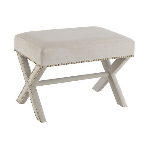 Lenox Hill Linen Cross Leg Bench