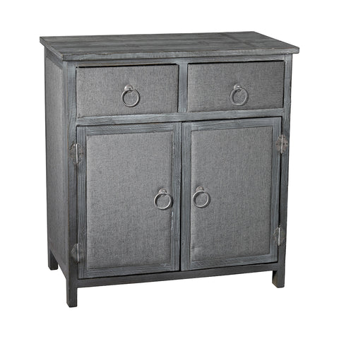 Grey Linen Covered Cabinet