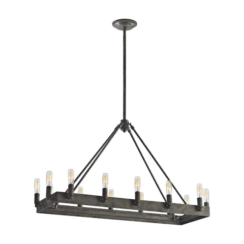 Lewisburg 14 Light Chandelier In Malted Rust